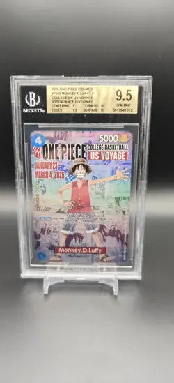 Monkey D. Luffy P-055 College Basketball US VOYAGE Holo Card One Piece TCG - Image 1