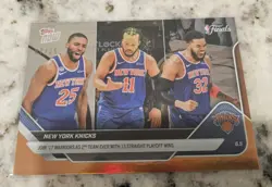 2025-26 NBA Topps Now New York Knicks #330 NBA Finals ORANGE Foil Parallel /25 - Image 2