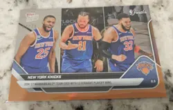 2025-26 NBA Topps Now New York Knicks #330 NBA Finals ORANGE Foil Parallel /25 - Image 3