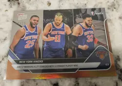 2025-26 NBA Topps Now New York Knicks #330 NBA Finals ORANGE Foil Parallel /25 - Image 4
