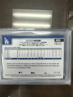 2025 Topps Series 2 Shohei Ohtani Gold Rainbow Foil /50 PSA 9 - Image 5