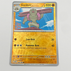 Gurdurr Pokemon Scarlet Violet Black Bolt Reverse Holo 048/086 - Image 1