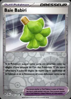 Carte Pokemon Baie Babiri 163/191 REVERSE EV8 SSP Etincelles Deferlantes FR NEUF - Image 1