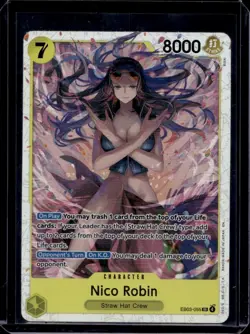 Bandai One Piece CCG Nico Robin EB03-055 SR Full Art Foil Eng - Image 1