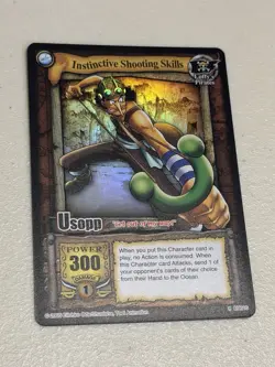 One Piece CCG Instinctive Shooting Skills Usopp CH010 2005 Vintage English MP - Image 1