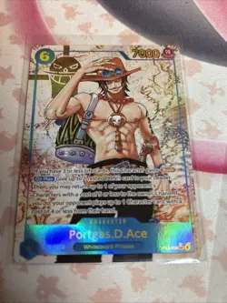 One Piece TCG Portgas D. Ace OP13-119 Alt Art SEC “Carrying On His Will” NM Foil - Image 1