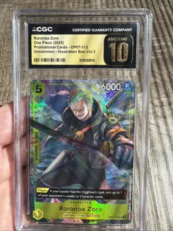 Roronoa Zoro OP07-113 Illustration Box Vol.3 One Piece Promo CGC Pristine 10 - Image 2