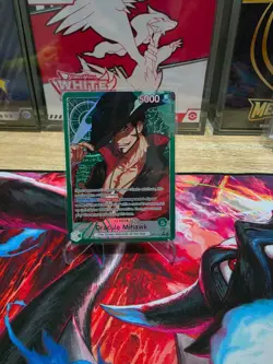 One Piece TCG Dracule Mihawk OP14-020 Leader Alt Art Parallel Azure Seas - Image 1