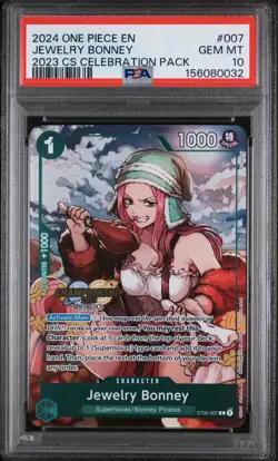 2024 ONE PIECE CHAMPIONSHIP 2023 CELEBRATION PACK #007 JEWELRY BONNEY PSA 10 - Image 1