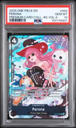 PSA 10 2025 ONE PIECE PREMIUM CARD COLLECTION BEST SELECTION VOL.4 092 PERONA - Image 1