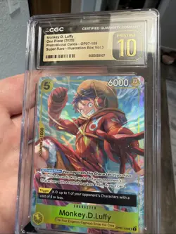 2025 One Piece Promo Illus Box Vol. 3 Monkey D. Luffy #OP07-109 CGC 10 Pristine - Image 3