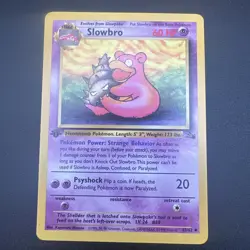Slowbro 43/62 Fossil Set 1st Edition Uncommon Vintage 1999 Pokemon TCG Card NM - Image 1