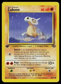 Pokemon Card - Cubone Jungle 50/64 Common 1st Edition - Image 1