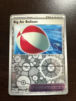 Pokemon TCG Big Air Balloon Reverse Holo 155/165 Scarlet & Violet - 151 NM - Image 1