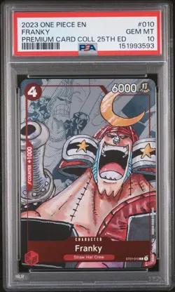 2023 ONE PIECE PREMIUM CARD COLLECTION 25TH EDITION #010 FRANKY PSA 10 - Image 1