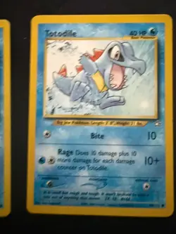 Pokemon Neo Genesis Starter Lot Totodile Cyndaquil WOTC Vintage Cards x4 - Image 4