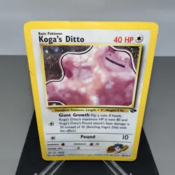 Pokemon Card - Koga's Ditto Gym Challenge 10/132 Holo Unlimited Holo Rare HP/DMG - Image 1