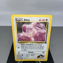 Pokemon Card - Koga's Ditto Gym Challenge 10/132 Holo Unlimited Holo Rare HP/DMG - Image 3