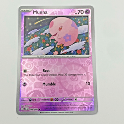 Munna Pokemon Scarlet Violet Black Bolt Reverse Holo 035/086 - Image 1