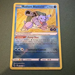 Pokemon Radiant Blastoise 018/078 (NM) - Pokemon GO - Holo Rare - Pokemon TCG - Image 2
