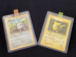 Pokemon Cards Ivy Pikachu & Jigglypuff Corocoro Glossy Grey Star Promo 1999 EX - Image 2