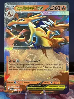 Mega Charizard Y ex 030 ME: Mega Evolution Black Star Promo Pokemon Card NM/M - Image 1