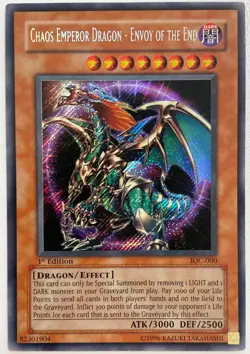 Yugioh Chaos Emperor Dragon - Envoy of the End IOC-000 1st Edition Secret Rare - Image 1