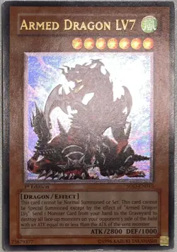 Yugioh Armed Dragon LV7 SOD-EN015 1st Edition Ultimate Rare - Image 2