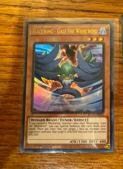 Yugioh! Blackwing - Gale The Whirlwind Blcr-En056 Ultra Rare Near Mint!! Card - Image 1