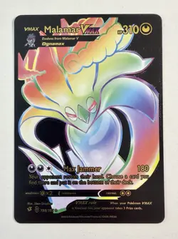 Custom Pokemon Black Foil Card Malamar Vmax Rainbow Fan Art Card - Image 1