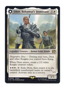 Dion, Bahamut's Dominant R 0016 Regular Error Final Fantasy MTG NM - Image 1