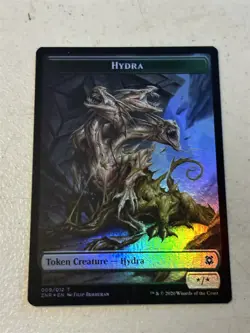 mtg foil token Cat // Hydra, 002/009, Zendikar Rising, unplayed - Image 1