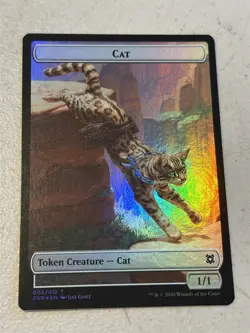 mtg foil token Cat // Hydra, 002/009, Zendikar Rising, unplayed - Image 2