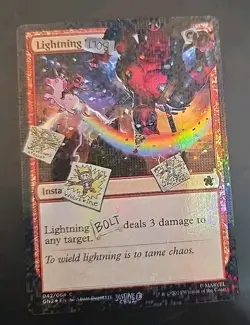 Lightning Bolt (042) Secret Lair Drop MTG Pool Party Foil Near Mint (Deadpool) - Image 1