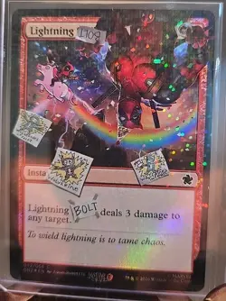 Lightning Bolt (042) Secret Lair Drop MTG Pool Party Foil Near Mint (Deadpool) - Image 3