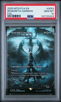 2025 MTG Final Fantasy Benedikta Harman PSA 10 GEM FOIL #0053 Borderless - Image 1