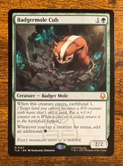 MTG Badgermole Cub. The Last Airbender. Good condition, mythic rare - Image 1