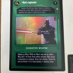 Star Wars CCG Boba Fett Bounty Hunter Reflections III W Mauls Lightsaber Card - Image 3