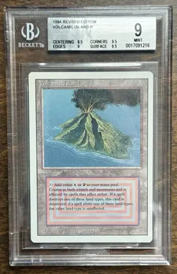 MTG Volcanic Island - 3rd Edition (Revised) - BGS 9 MINT - Image 1