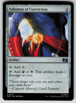 Talisman of Conviction Uncommon Commander: Marvel Super Heroes 217 MTG NM 2026 - Image 1