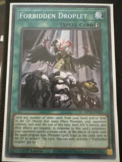 FORBIDDEN DROPLET PRISMATIC SECRET RARE 1ST EDITION MP22-EN254 NEAR MINT YUGIOH - Image 1