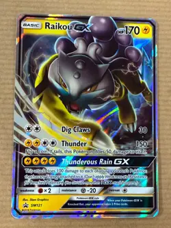Pokemon - Raikou GX - SM121 - Black Star Promo - Half Art Card Near Mint - Image 1