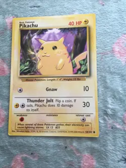 Oversize Jumbo Pikachu Yellow Cheeks Pokemon Card 1999/2000. - Image 1