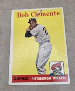 1958 Topps Roberto Clemente #52 - Pittsburgh Pirates Baseball HOF Ex. - Image 1