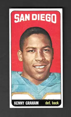 1965 Topps Football Card #159 KENNY GRAHAM San Diego Chargers Rookie SP EX/MT - Image 1