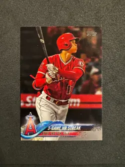 2018 Topps Update Shohei Ohtani Rookie RC 3 Game Home Run HR Streak US189 - Image 1