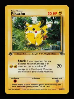 Pikachu 60/64 1st Edition Common Jungle Pokemon Cards - Image 1