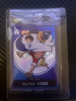 2026 Los Angeles Dodgers x One Piece Promo Card Monkey D Luffy DODGERS LUFFY DON - Image 3