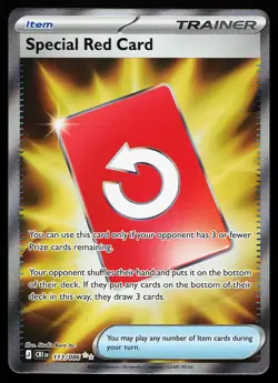 Special Red Card 113/086 Holo Ultra Rare Chaos Rising Pokemon Card - Image 1