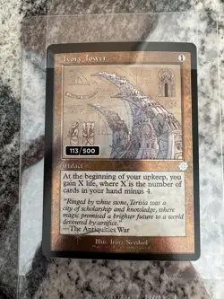 Ivory Tower Serialized Foil Schematic Card The Brother's War, NM Condition - Image 1
